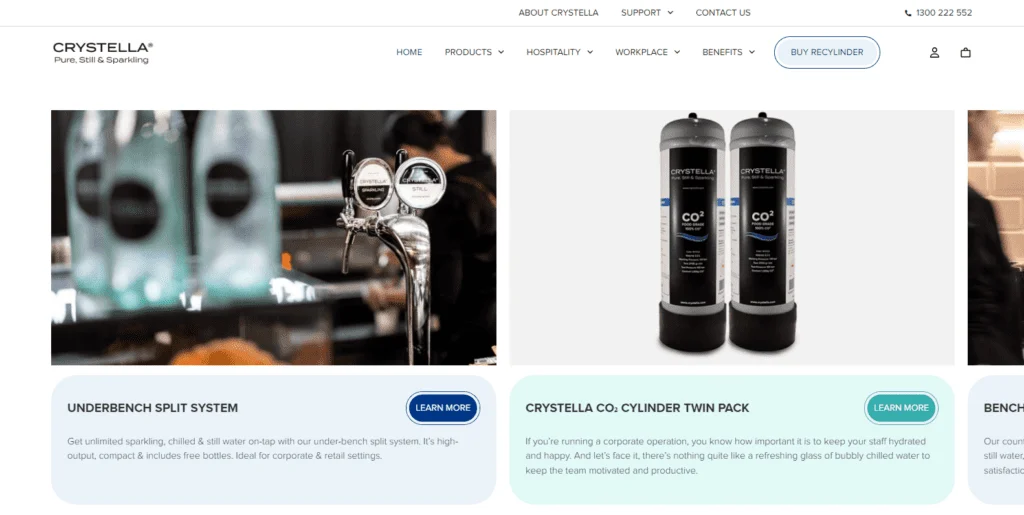 Crystella Website Looks